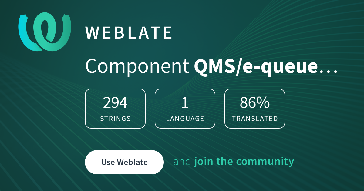 Quicklabel Queue Widget QMS/e-queue-frontend — English @ Weblate